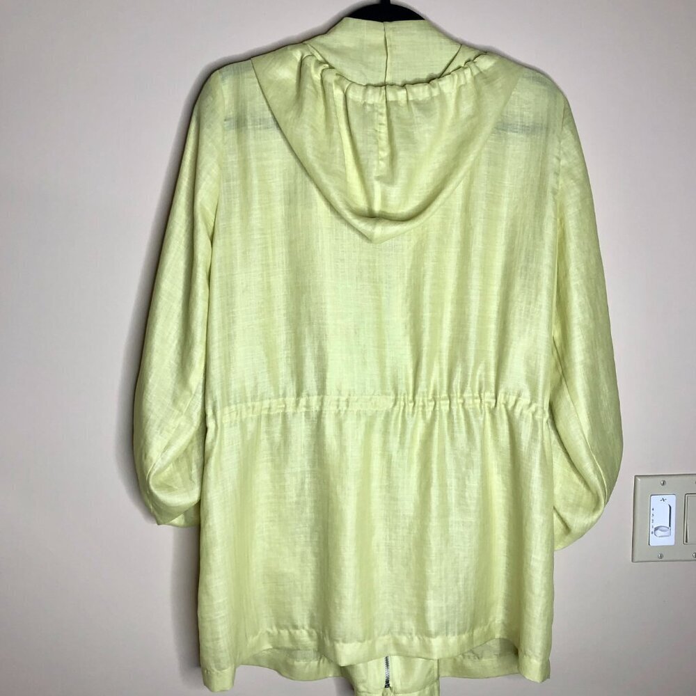 Chico's Hooded Zip-Up Linen-look Jacket, Size 1 (Size M, 8) - Picture 6 of 12